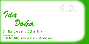 ida doka business card